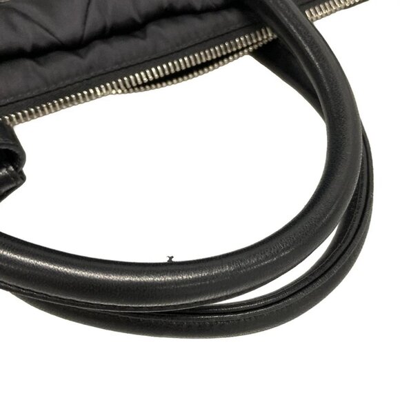 Auth PRADA - 1BG160 Black Nylon Leather Handbag - Picture 10 of 16